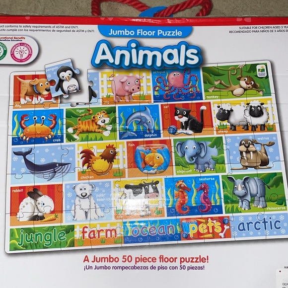 •THE LEARNING JOURNEY•50-JUMBO FLOOR PIECE ANIMAL PUZZLE - Picture 6 of 11